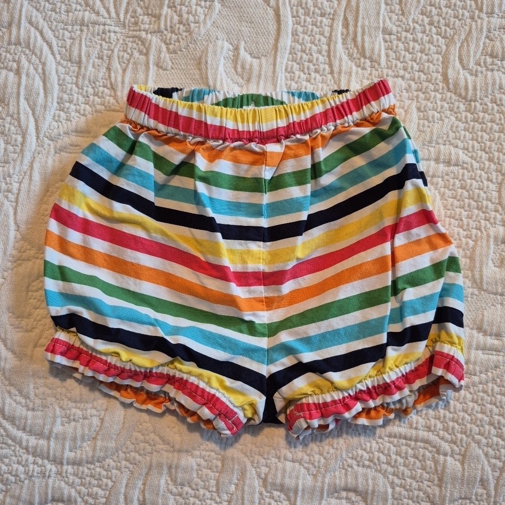 Hanna Andersson girls size 70 or 6-12 months striped shorts GUC
